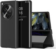 Merkloos OnePlus Open / Oppo Find N3 Hoesje met Standaard Kunstleer Zwart