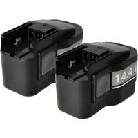 Vhbw - 2x Batterie Compatible Avec Milwaukee Psm 14.4 Power Plus Outil Électrique (1500 Mah, Nimh, 14,4 V)