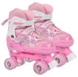 Merkloos Verstelbare Roller Skates - Dubbele Rij - Blauw/Zwart/Pink/Rood
