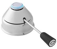 Kisag Veiligheidsgasbrander voor Rechaud fondue Design Ø 8,4 cm, 1,0 kW, 90 minuten brandduur, regelbaar, geurloos, Rechaud brander compatibel met Kigas-gas, vervangt brandpasta, Zwitsers design