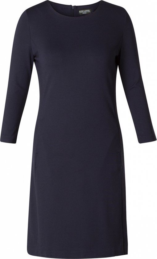 BASE LEVEL CURVY Addy Jurk - Dark Blue