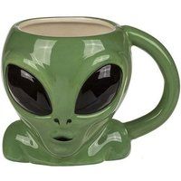 Groene alien mok zwart
