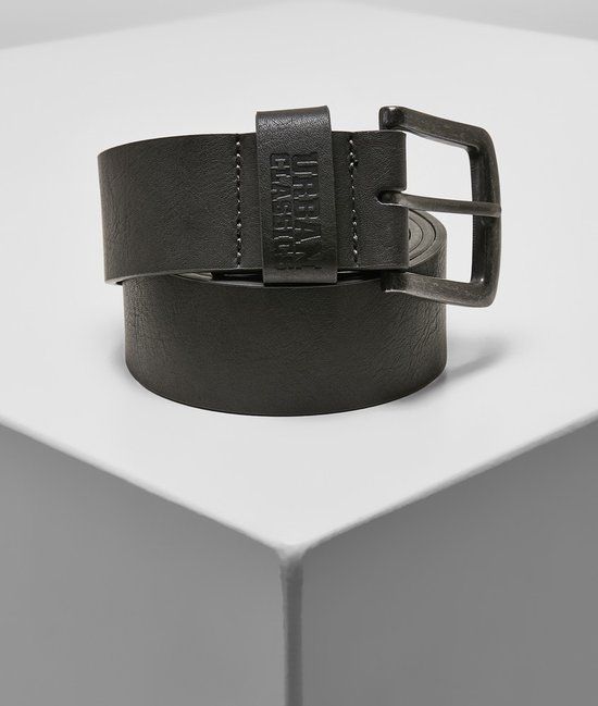Urban Classics Leather Imitation Belt Riem grijs Polyester