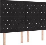 vidaXL Boxspringbed met matras Zwart 140 x 200 cm Fluweel