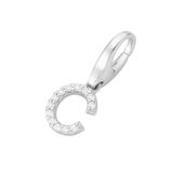 Giorgio Martello Milano Giorgio Martello Zilveren Bedel met stenen | Letter C | Gerhodineerd zilver 925