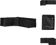 vidaXL Tuinmeubelhoes - Zwart - L-vormig - 210x260x80 cm
