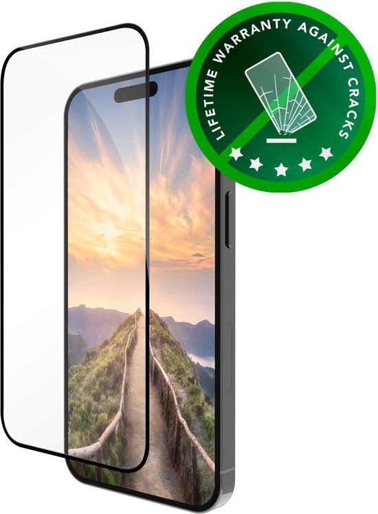dbramante1928 Eco-shield - Schermbeschermer voor mobiele telefoon - glas - framekleur zwart - voor Apple iPhone 16 Pro Max