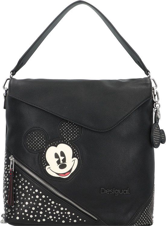 Desigual Mickey Studstyle Schoudertas Zwart 32 cm Dames