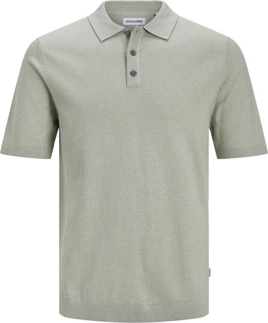 JACK&JONES JJEEMIL Knit Polo Shirt Men - Desert Sage - Size M