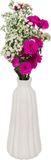 Atmosphera Bloemenvaas Antique Roman - creme wit - keramiek - D13 x H30 cm
