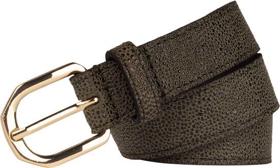 Legend Dames - Leren riem - Groen - 95 cm