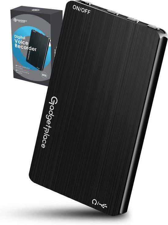 Gadgetplace Mini Afluisterapparatuur - 8 GB - Zwart