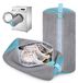 Icecat Sac de lavage réutilisable pour chaussures avec fermeture éclair - Nettoyage à 360° pour lave-linge et sèche-linge (jaune, gris)
