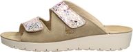 Rohde Chaussons Femme Beige Cuir Nubuck