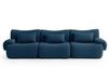 MILYsofa Canapé modulable, 3 places, tissu bouclé, housses de coussin amovibles (bleu foncé, 3 places)