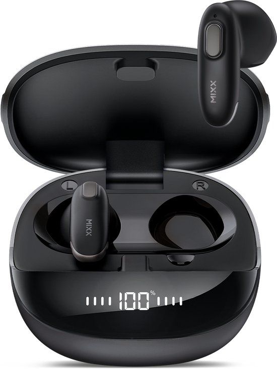 Mixx StreamBuds Hybrid Charge 2 - Draadloze Oordopjes - Zwart