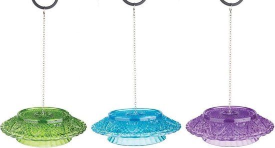 Esschert Design Feedingbell ruitjesglas - Paars
