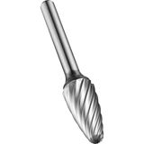 Dormer P6118.0X6.0 serie P611 carbide roterende braam, bal neusboom, helder, 9,60 mm x 64 mm