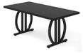 Table à manger - Table à manger rectangulaire pour 8 personnes - 160 x 80 x 75 cm - Plateau en bois - Piètement robuste en métal - Design moderne et industriel - Noir