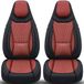 Bremer Sitzbezüge Etrusco Premium Camper stoelhoezen voor C2 in Schwarz/Weinrot (2 losse stoelen)
