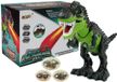 LEAN TOYS Batterij Dinosaurus Legt Eieren Brandend Vuur Stoom Groen