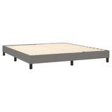 VidaXL Boxspringbed met matras, donkergrijs, 180x200 cm, gestoffeerd