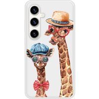 Samsung Galaxy S23 Funny girafe Verstevigd hoesje met sublimatie bedrukking