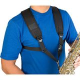 Protec A306M Grote Universele Saxofoon Harnas Met Metalen Snap - Zwart