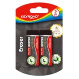 Keyroad Technisch rubberen gum, 2 stuks gummen voor kinderen, blister, zwart