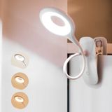 ZELURXX Lampe à pince pour lit, lampe de lecture pour table de chevet avec pince, commande tactile, protection des yeux, batterie rechargeable par USB, conception à col de cygne, 3 modes, blanc