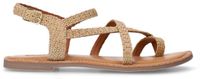 Sacha Beige raffia sandalen met gekruiste bandjes - Maat 38