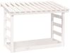 vidaXL Haardhoutrek 108x64,5x78 cm massief grenenhout wit