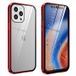 Étui magnétique rouge pour iPhone 12 Pro Max avec verre trempé