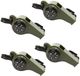 PolderCo B.V. Sifflet de survie 3 en 1 - 4 pièces - Sifflet de secours avec boussole et thermomètre - Vert