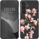 kwmobile telefoonhoesje geschikt voor Samsung Galaxy S25 - Hoesje voor smartphone in poederroze / wit / transparant - Magnolia design