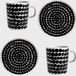Marimekko Oiva / Siirtolapuutarha Ensemble petit déjeuner Noir