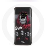 Maniacase Hoesje voor Samsung Galaxy S9 La casa de papel bella ciao logo