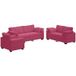Maison Exclusive - Ensemble de canapés 3 pièces avec coussins rouge bordeaux velours