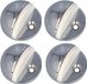 AMIG Deurstopper/deurbuffer - 4x - D45mm - inclusief schroeven - verchroomd