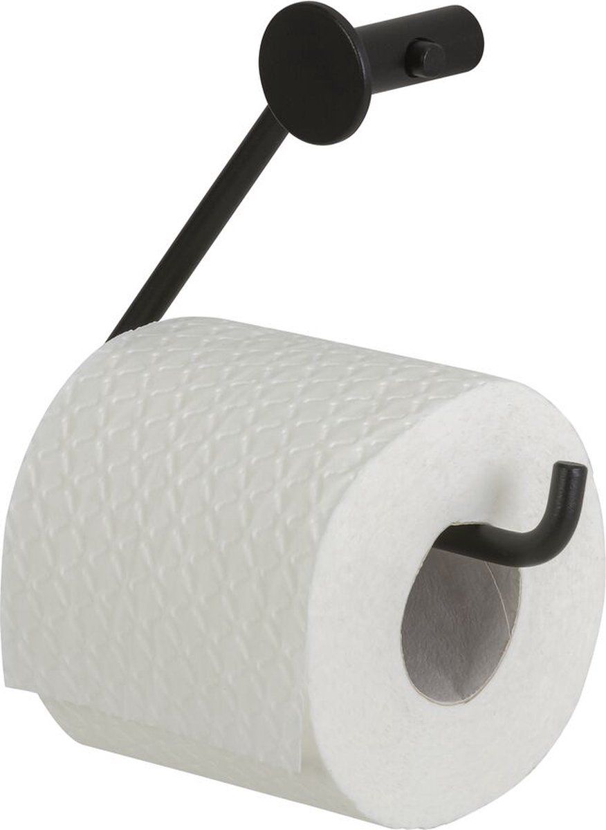 Tiger Porto Toiletrolhouder Zwart - Zonder Klep