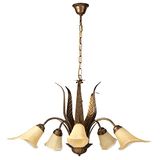 Onli Alga hanglamp 5 lampen metaal goud wit, bruin