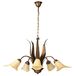 Onli Alga hanglamp 5 lampen metaal goud wit, bruin