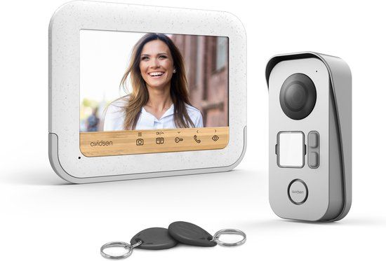Avidsen BambooView RFID intercom met camera - bedraad - Bruin