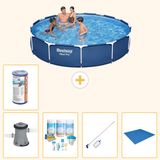 Bestway Rond Steel Pro Zwembad - 366 x 76 cm - Blauw