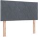 vidaXL - LED - Hoofdbord - Donkergrijs - 90 cm - Fluweel