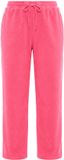 Ulla Popken - Dames - Broek Rose wijde rechte pijpen elastische tailleband - Fuchsiaroze - Maat 42+