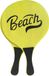 Summer Play Gebro beachball set - neon geel - hout - 35 x 20 cm - strandspelletje - tennis