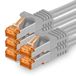 1aTTack CAT7 Netwerkkabel 5 x 1.5m Grijs