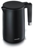Arendo waterkoker, roestvrij staal, 1,5 liter, 2000 W, mat zwart