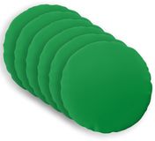 vidaXL - Kussensloop - 6 pcs - HEERLEN - Groen - Ø 30 cm - Polyester